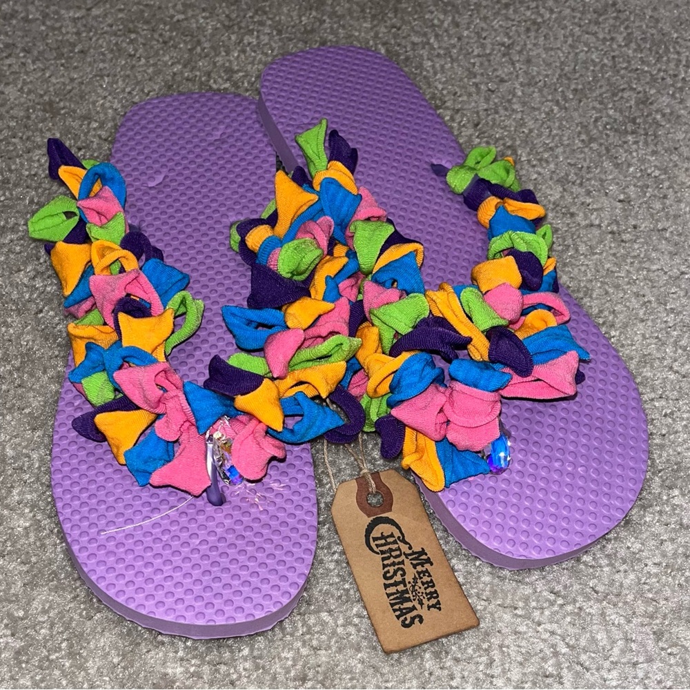 Summer Fun-custom made Knotted Flip Flops